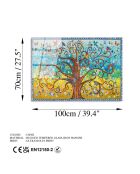 Impression sur verre Inspiration Klimt : L'Arbre de Vie multicolore - 70x100 cm